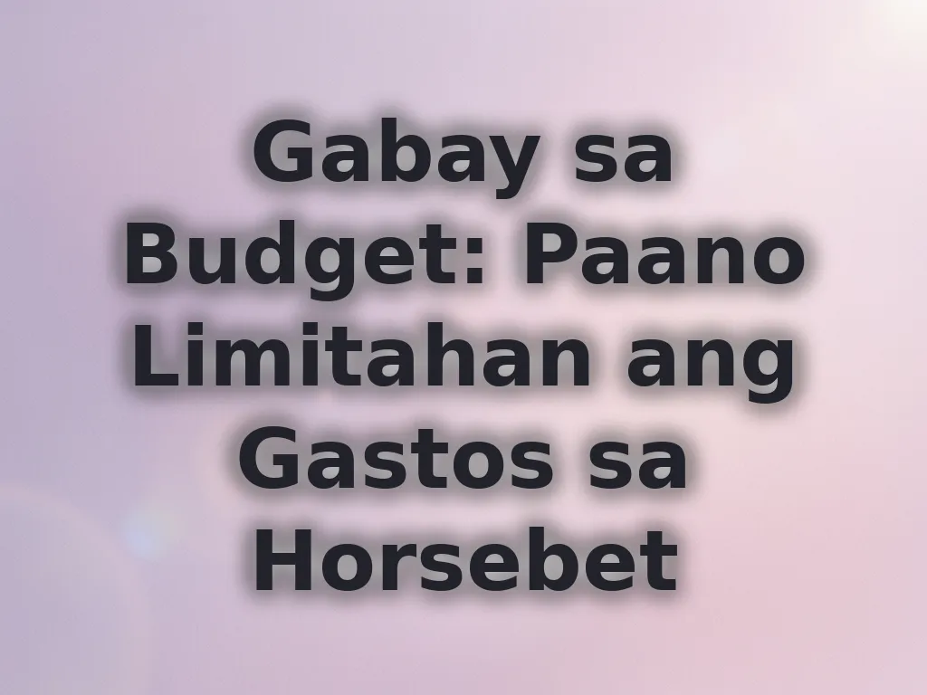 Budget management guide
